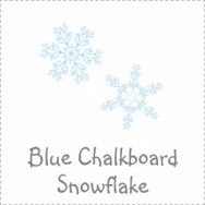 Blue Chalkboard Snowflake Baby Shower